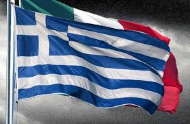GRECIA ITALIA BANDIERE GRECIA ITALIA BANDIERE