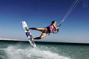 kitesurf con ragazza kitesurf con ragazza